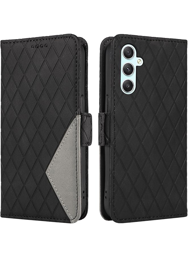 erorex Case For Samsung Galaxy M54 5G Premium Leather Wallet Flip Cover Multifunctional Phone Stand And Strong Magnetic Closure Black Galaxy M54 - Image 1