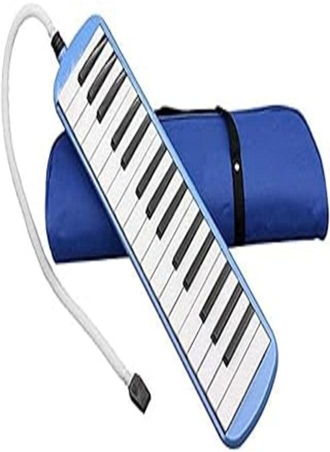 OR Melodica 32 Keys (13 Black Keys) Double Tubes Mouthpiece Air Piano Keyboard Musical Instrument with Carrying Bag - Black 