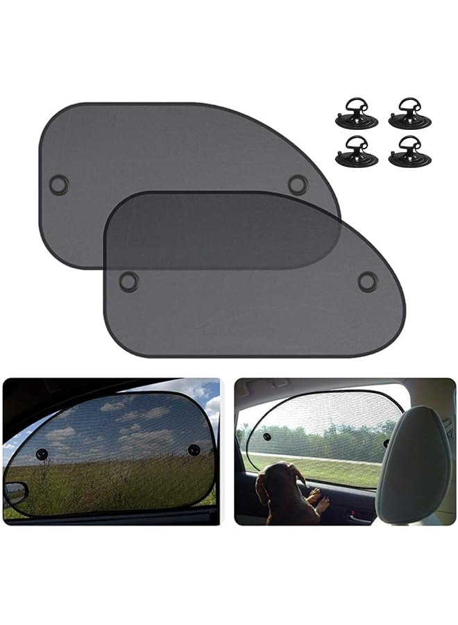 SYOSI Car Window Sunshades Side Window Sunshades Cling Sunshade For Car Windows Sun Glare And Uv Rays Protection For Your Child Baby Side Window Car Sun Shades 2 Pack (Universal) - Image 1