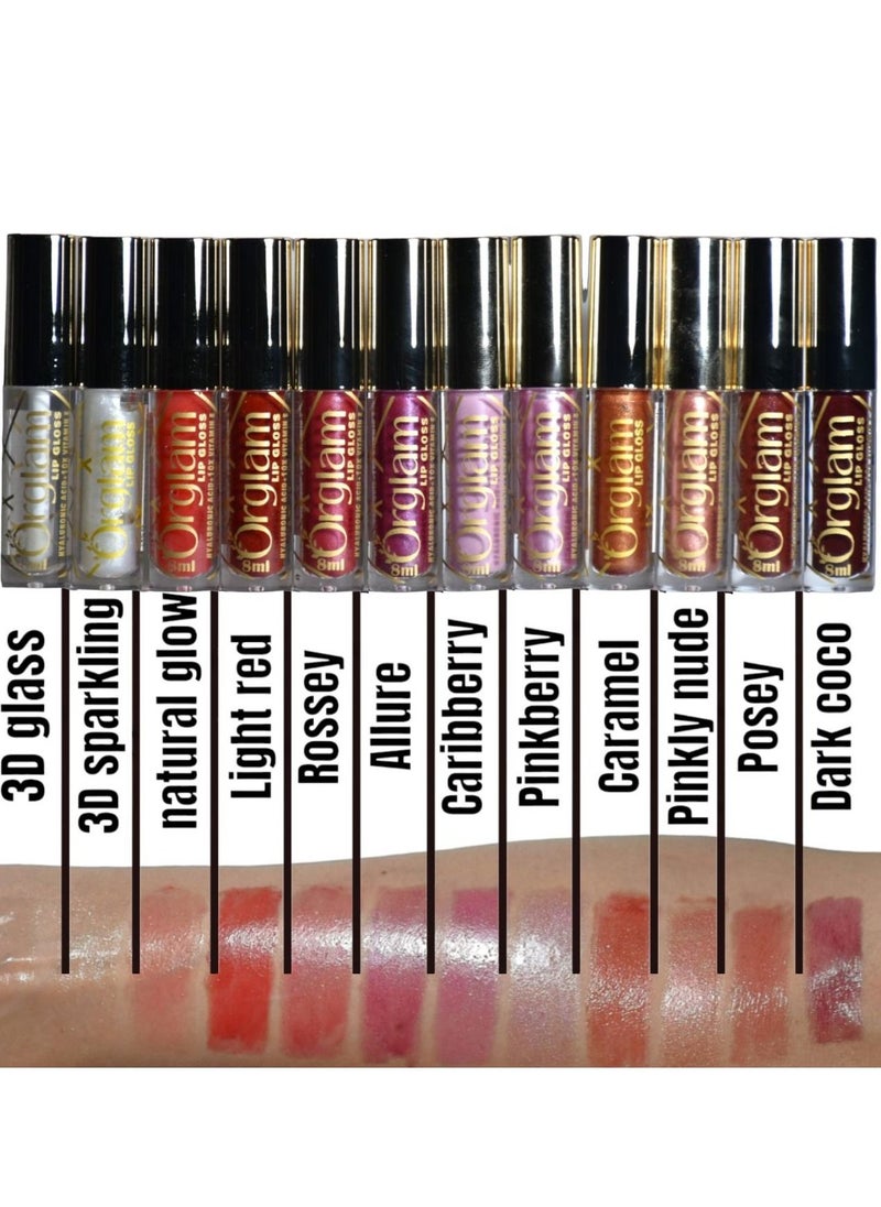 Orglam - 3D Glass Transparent Lip Gloss long Lasting (Hyaluronic acid+10x vitamin E)… - Image 1