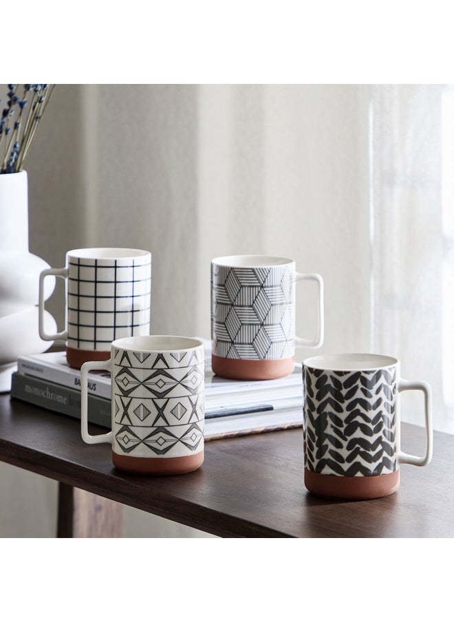 Home Box Trendy Check Mug with Base 400 ml  - Image 4
