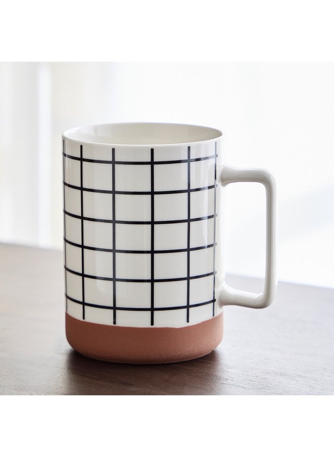 Home Box Trendy Check Mug with Base 400 ml  - Image 5