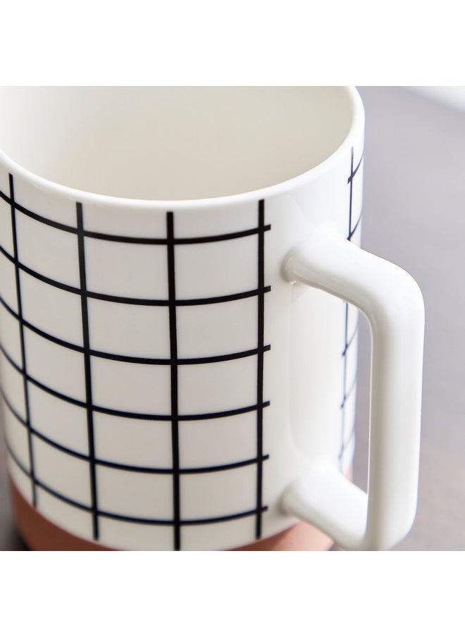 Home Box Trendy Check Mug with Base 400 ml  - Image 3