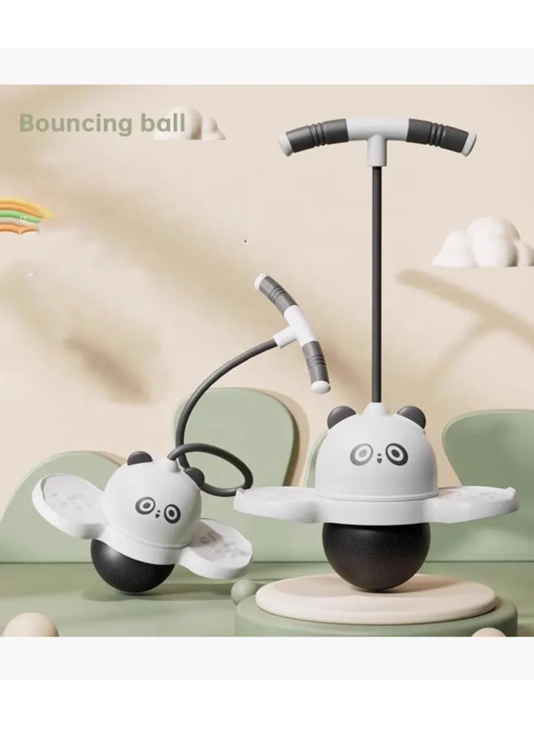 Remy Belle Panda Pogo Ball Toys Indoor Jumping Gifts for Baby Boys Girls Ages 5, 6, 7, 8, 9, 10 up to 65kg, Outdoor Balance Board Jumper Birthday Stuffers for Kids Babies - White - Image 2