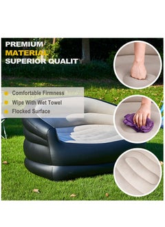 Arabest Inflatable Couch Outdoor Air Sofa,Blow Up Couches for Camping, Double Size  - Image 2