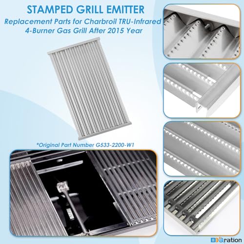 BBQration G533-2200-W1 17" Grill Emitter Replacement Parts for Charbroil TRU Infrared 4-Burner Grill 463242715 463242716 466242716 466242815 463257520 463276016 463255020 for Charbroil Grill Replacement Parts - Image 3