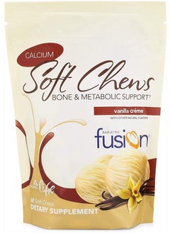 Bariatric Fusion Calcium Citrate & Energy Soft Chew Bariatric Vitamin | Vanilla Flavored | Sugar Free | Bariatric Surgery Patients Including Gastric Bypass and Sleeve Gastrectomy | 60 Count  - Image 1