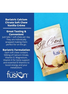 Bariatric Fusion Calcium Citrate & Energy Soft Chew Bariatric Vitamin | Vanilla Flavored | Sugar Free | Bariatric Surgery Patients Including Gastric Bypass and Sleeve Gastrectomy | 60 Count  - Image 3