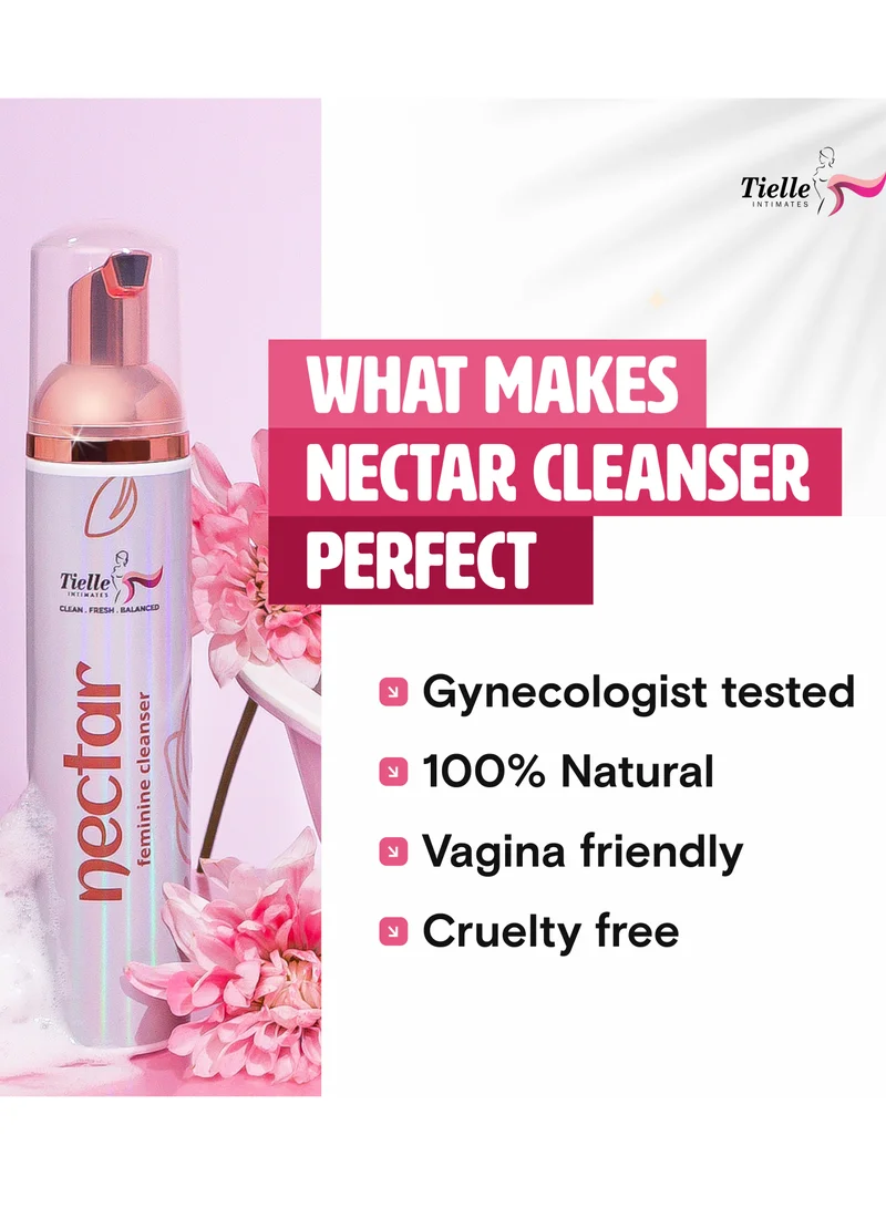 Tielle INTIMATES Tielle Nectar Premium Intimate Hygiene Wash|All Natural ingredients|Prevents bacterial and yeast overgrowth|Balances pH|relief from itch and odour