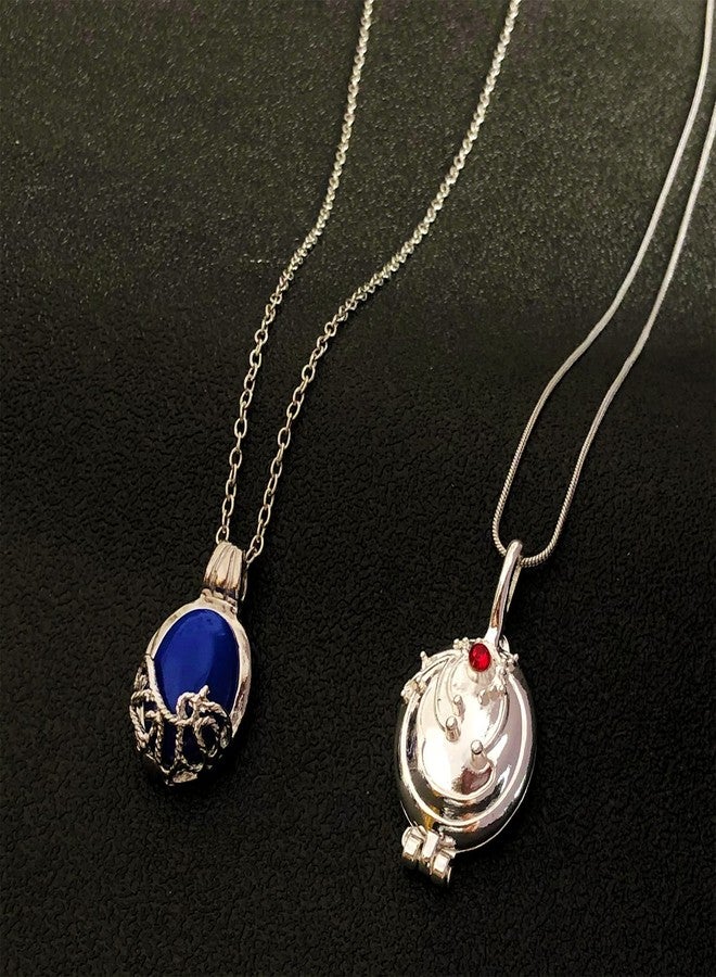 HJYZY مجموعة مجوهرات HJYZY The Vampire Jewelry، تتضمن قلادة إيلينا جيلبرت مع ميدالية زهرة الفربين، وخاتم كارولين، وخاتم مشي في ضوء النهار، ومجموعة مجوهرات تنكرية لمحبي شخصيات مصاصي الدماء، مع ملصقات، 12 قطعة - Image 3