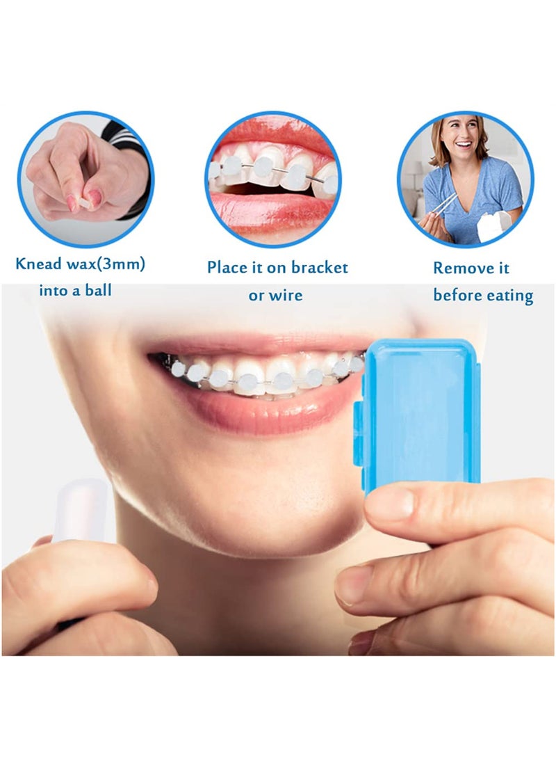 شمع تقويم الأسنان عبوة 6 للعتناء بالأسنان، مناسب لمرتدي الأقواس (6 قطع، ملونة) - Image 2
