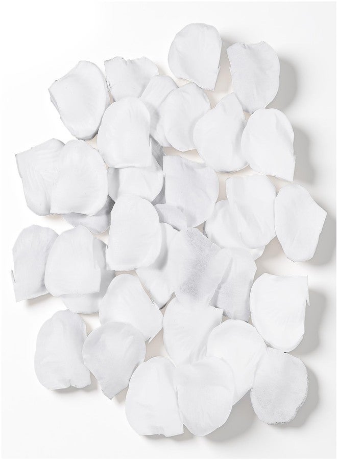 Qulkws 1000Pcs White Fake Rose Petals, Artificial Flowers Silk Rose Petals, Exquisite White Rose Petals for Wedding Decoration Party Table Confetti Romantic Night Valentine's Day - Image 1
