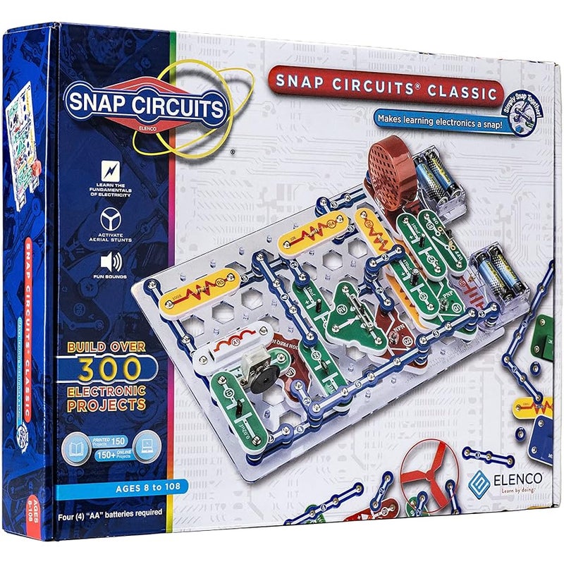 Snap Circuits Classic SC-300 Electronics Exploration Kit | Over 300 Projects | Full Color Project Manual | 60+  Parts | STEM Educational Toy for Kids 8+ - Image 1