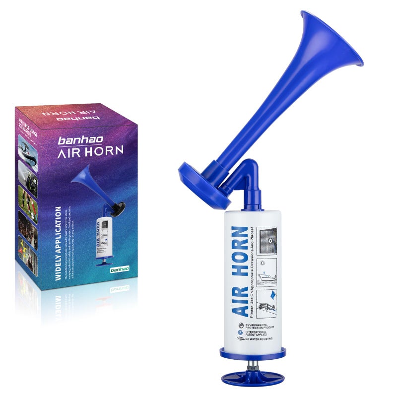 banhao Air Horn for Safety, Loud HandHeld Air Horn for Boats Events Camping Reusable, Sports Pump Horn Loud Noise Maker for Boating Sports Events Birthday Party BANHAO - Image 1