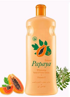 PAPAYA Papaya Whitening Hand & Body Lotion + Vitamin E 600ml  - Image 1