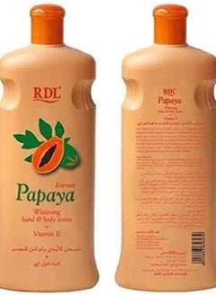 PAPAYA Papaya Whitening Hand & Body Lotion + Vitamin E 600ml  - Image 2