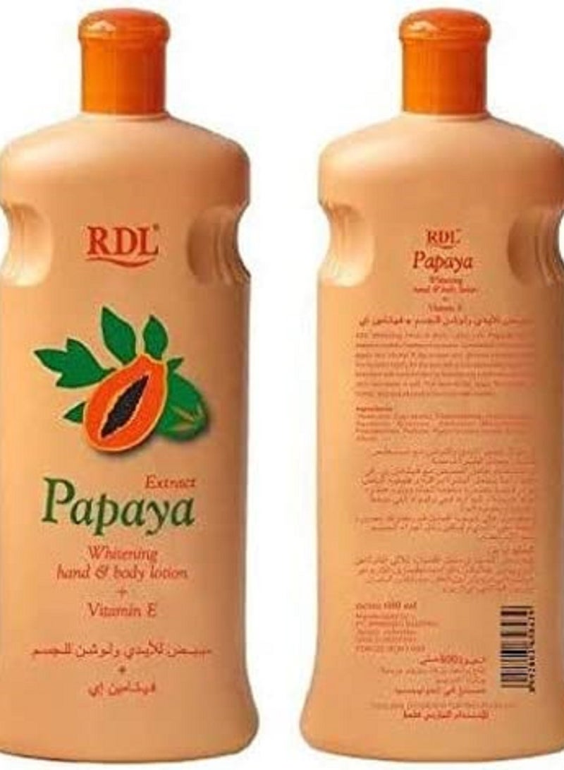 بابايا لوشن تبييض اليدين والجسم بالبابايا + فيتامين E 600 مل - Image 2
