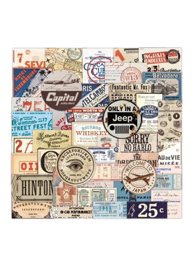 PRSTINCOL Vintage Junk Journal Sticker Pack,Artistic Reminiscence with Newspaper and Faded Letters 100 Different Designs for Scrapbooking and Collage - Image 1