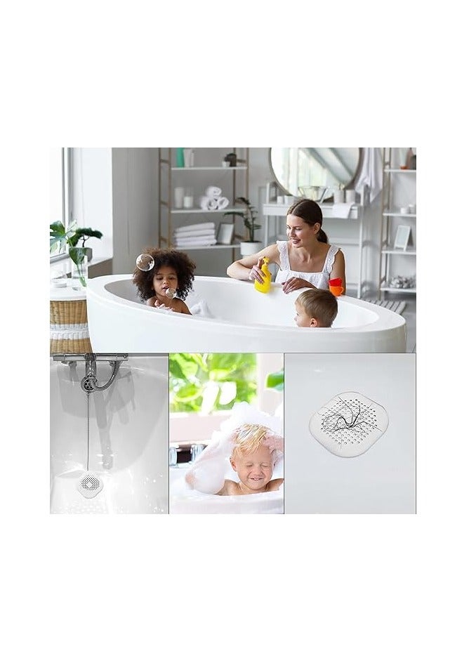 4 Pieces Drain Covers Hair Stopper for Shower Drain Bathtub Stopper Home Drain Protectors with Sucker Water Trap Sink Cover for Bathroom Bathtub and Kitchen - Image 5
