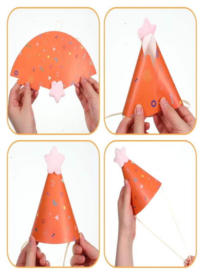 Apausvcm 10Pcs Mini Party Hat for Dog/Cat, Cute Dog Party Hats with Star Pom Poms Adjustable Mini Birthday Partys Hat for Kittens Rabbits Small Animals and Stuffed Animals (Style 3) - Image 5