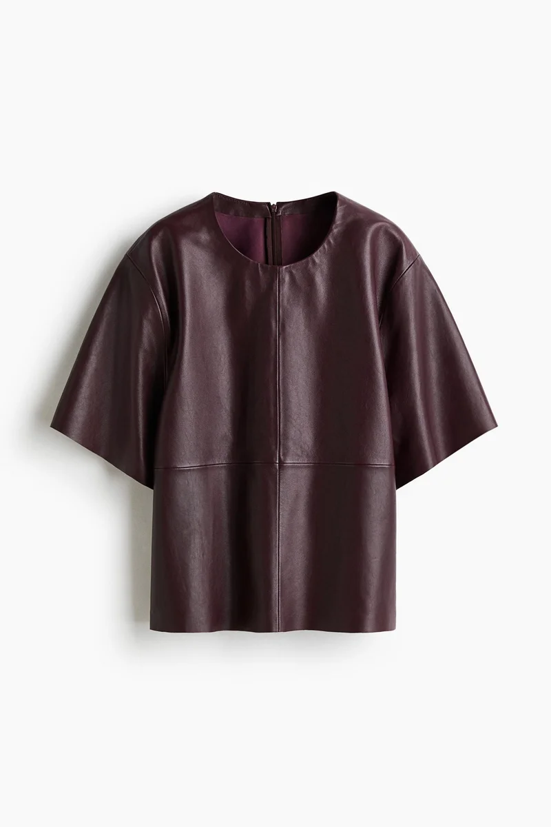 H&M Leather T-shirt