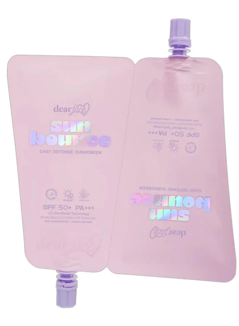 Dear Face Sunbounce Daily Defense Sunscreen SPF 50+ PA+++ Twin Pack (2 x 30ml) - Image 1