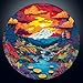 Artipuz 1000 Piece Round Jigsaw Puzzle for Adults 3D Visual Sunset Forest 268 Diameter Stress Relief Cognitive Challenge Ideal Mindfulness Gift for Family Game Night Artistic Wall Decor - Image 2