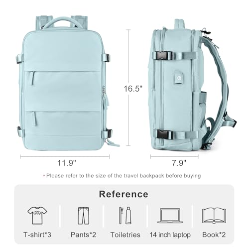 coofay Personal Item Travel Backpack For Women Men Airline Approved Carry On Backpack Flight Approved Waterproof Sports Luggage Backpack Casual Daypack Small Hiking Backpack - Image 3