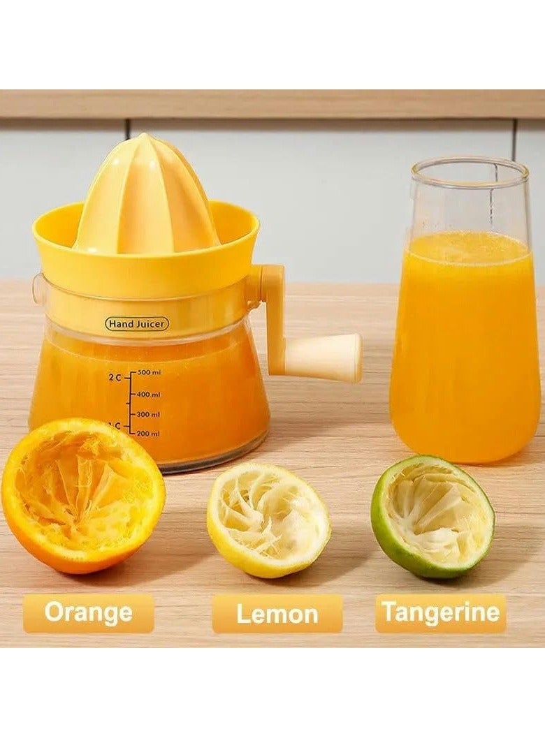 Lemon Juicer with Hand Crank and Nozzle Food Grade Citrus Juicer Detachable and Washable 6.5x5.1 Inch Manual Juicer for Home Kitchen, Orange Juice Machine (White)  - Image 3
