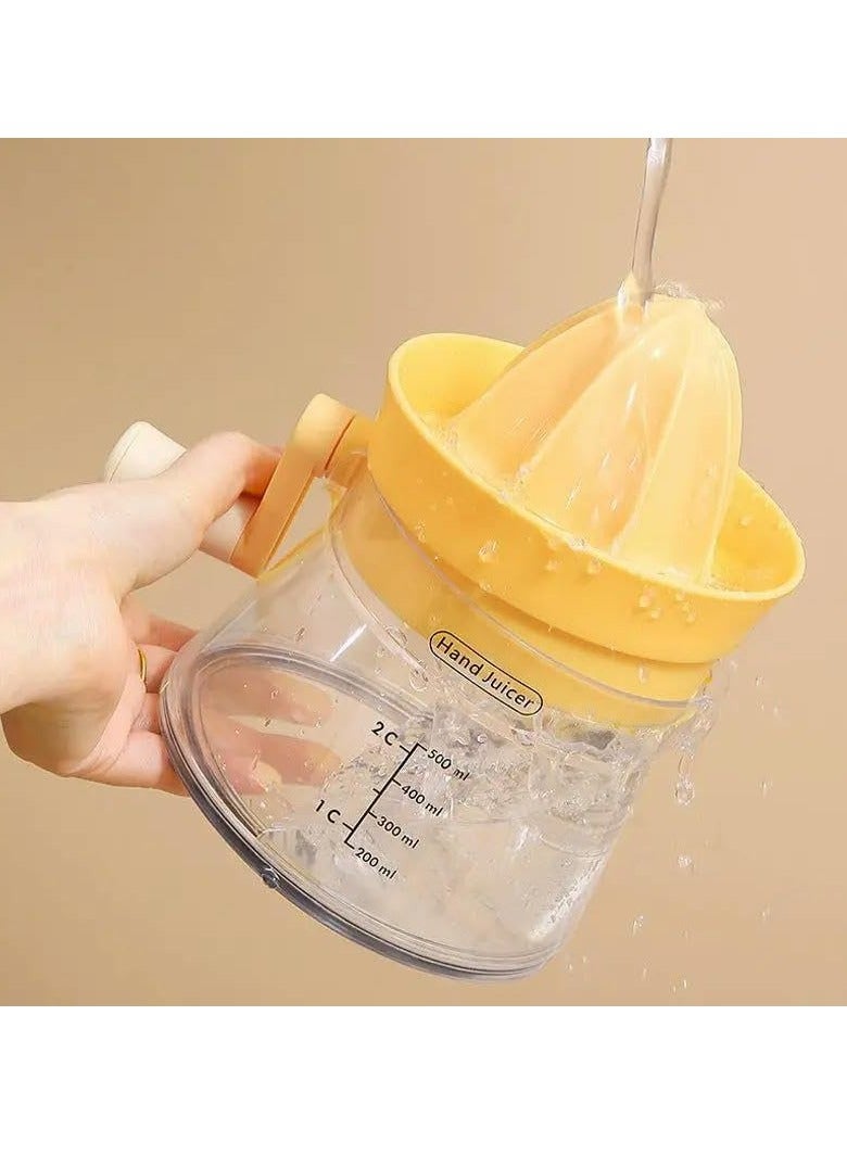 Lemon Juicer with Hand Crank and Nozzle Food Grade Citrus Juicer Detachable and Washable 6.5x5.1 Inch Manual Juicer for Home Kitchen, Orange Juice Machine (White)  - Image 5