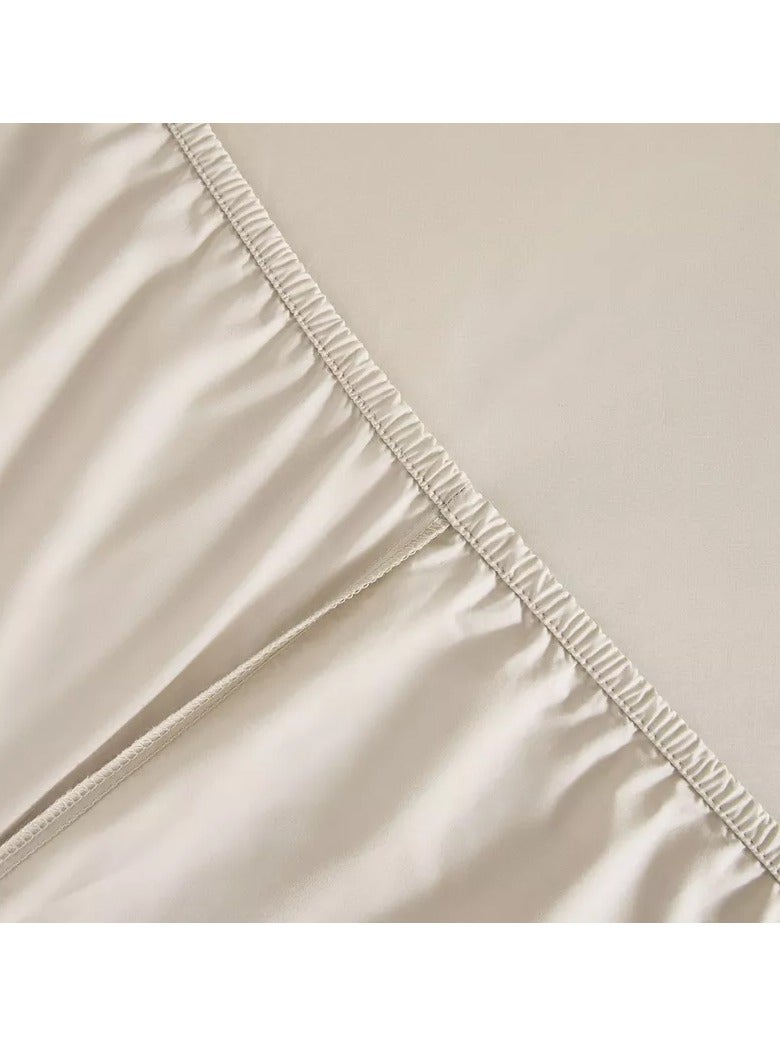 Home Box Purely Percale 300 TC Super King Fitted Sheet - 200x200+40 cm  - Image 4