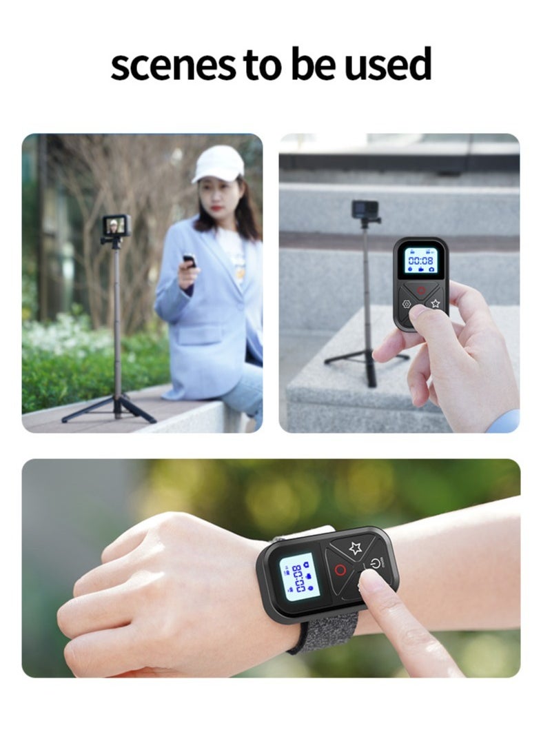 TELESIN - TELESIN 80M T10 Bluetooth Remote Control For GoPro Hero 12 11 10 9 8 Max With Wrist Strap For Smart Action Camera Accessories - Image 1