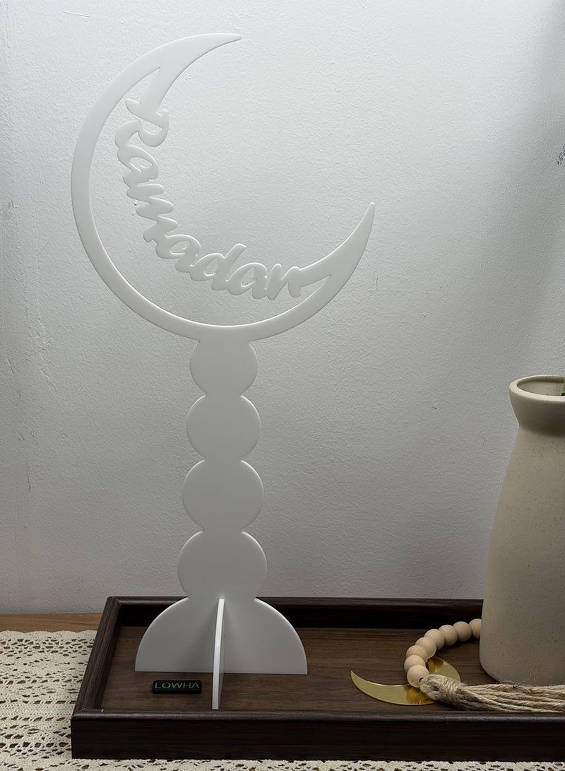 لوحة ستاند ديكور من الأكريليك بتصميم هلال رمضان - Image 1