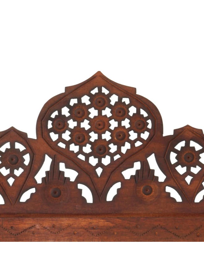 vidaxl Hand carved 5-Panel Room Divider Brown 200x165 cm Solid Mango Wood 285326 - Image 3