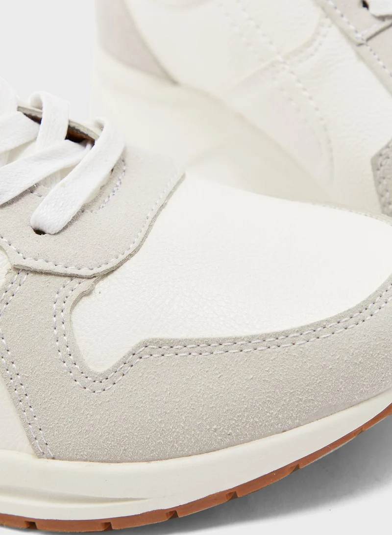 Seventy Five Faux Leather and Suede Casual Sneakers