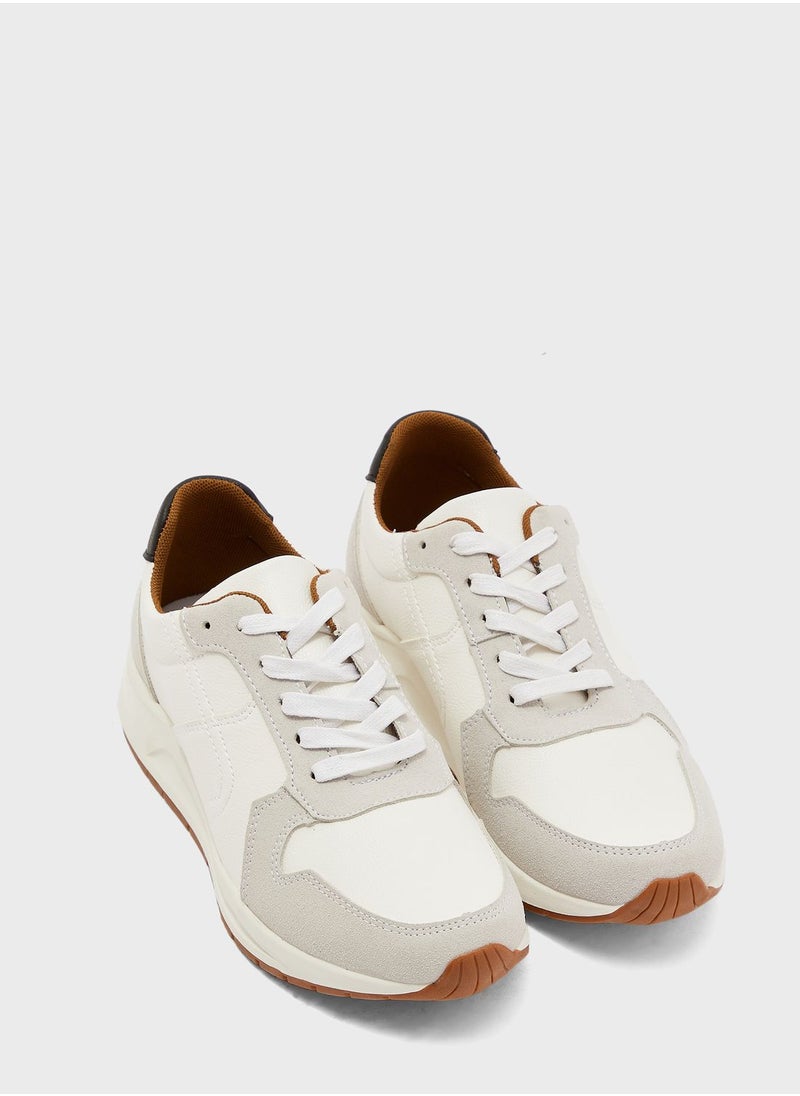 Seventy Five Faux Leather and Suede Casual Sneakers  - Image 3