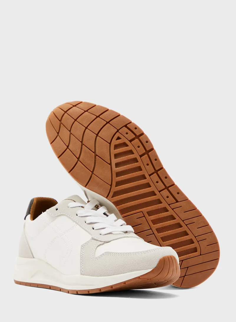 Seventy Five Faux Leather and Suede Casual Sneakers