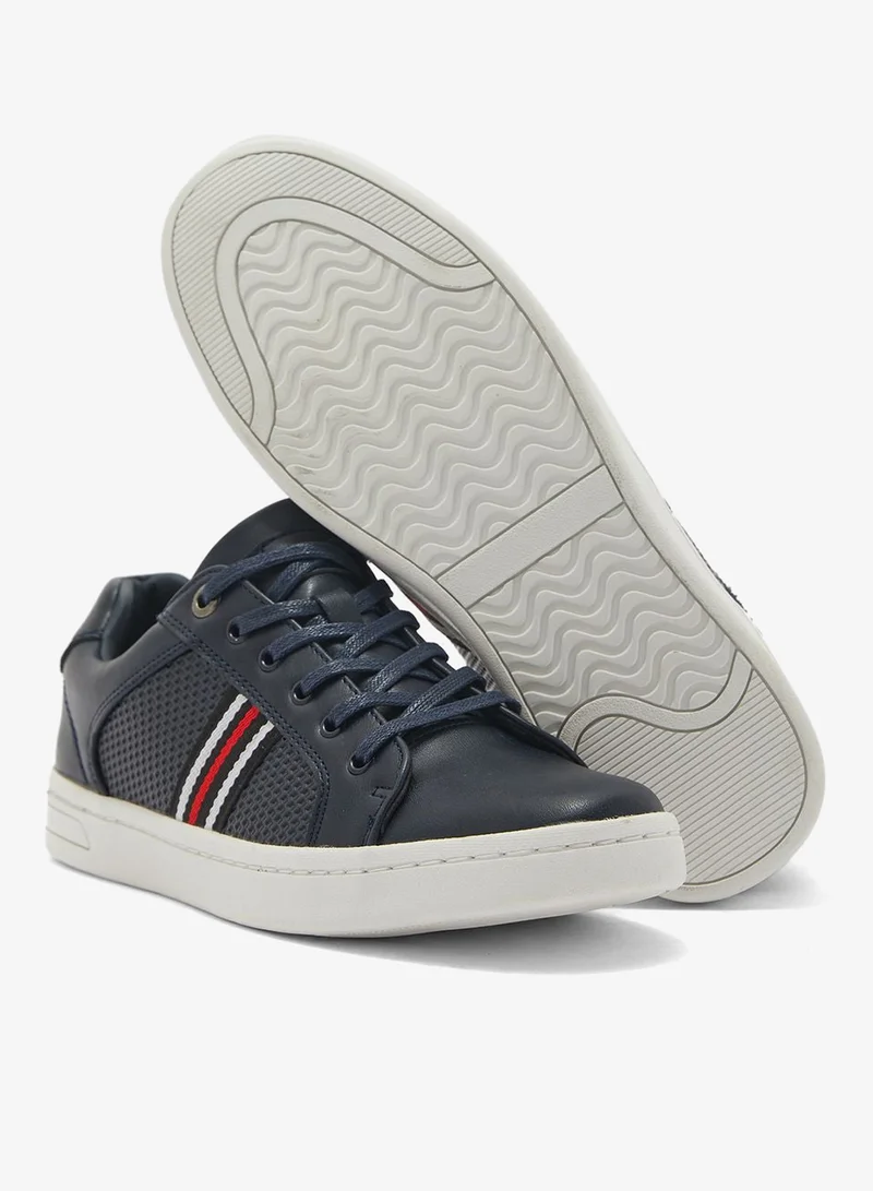 Seventy Five Navy Webbing Detail Casual Lace Up for Men | Best Price UAE