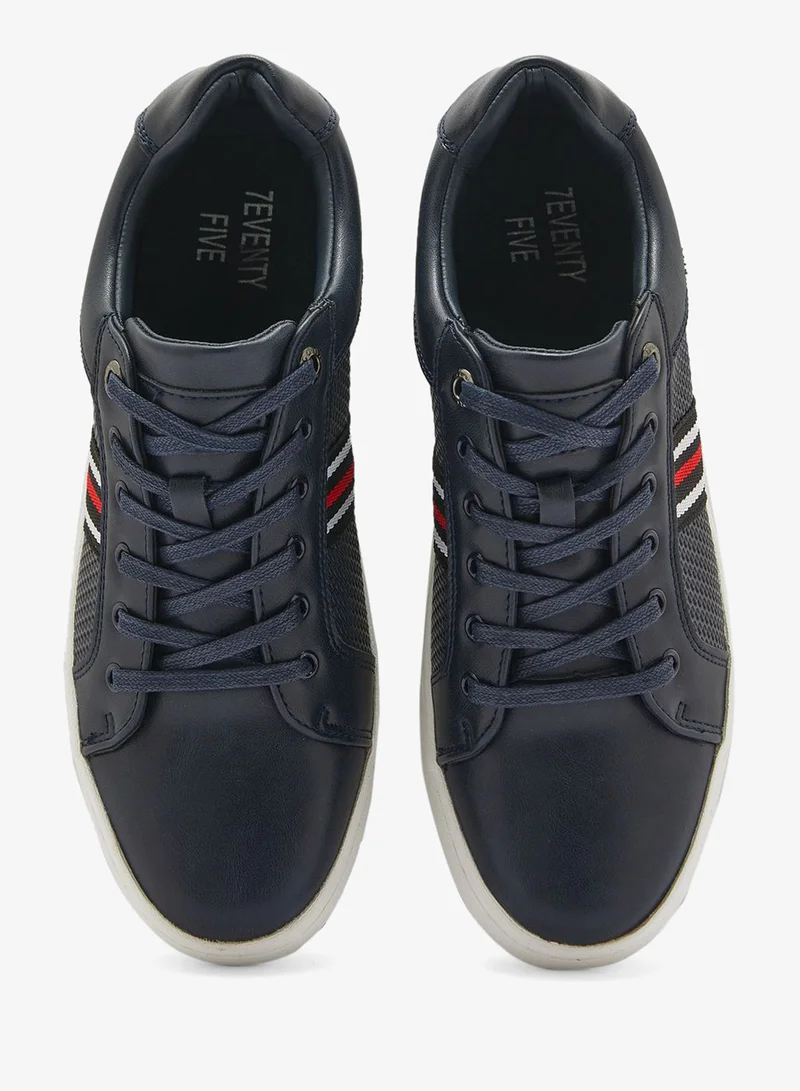Seventy Five Navy Webbing Detail Casual Lace Up for Men | Best Price UAE