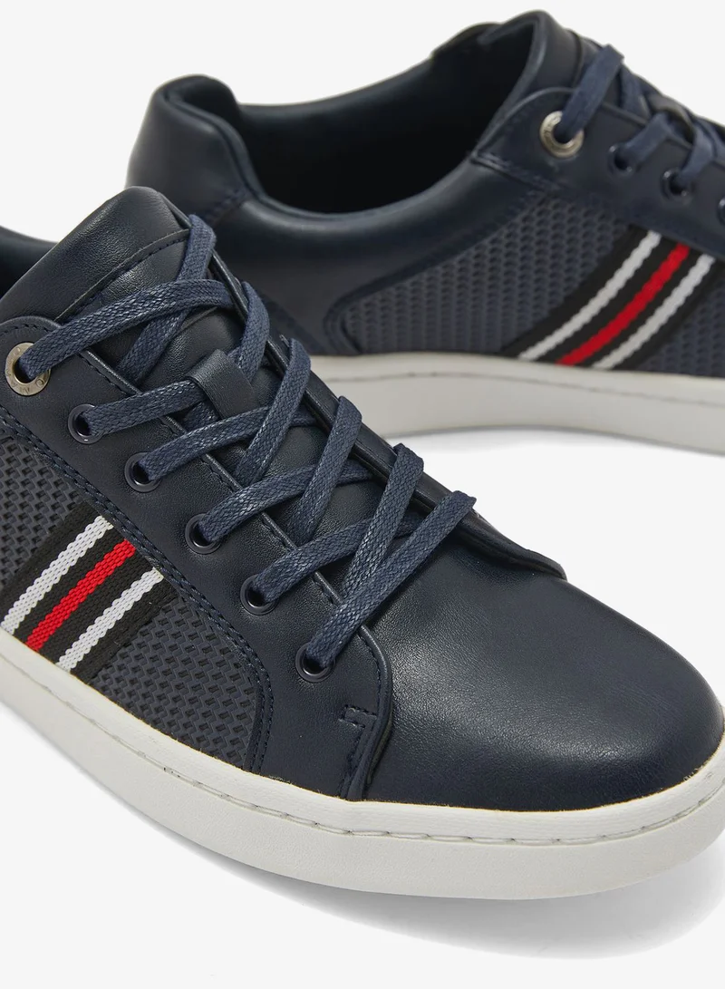 Seventy Five Navy Webbing Detail Casual Lace Up for Men | Best Price UAE