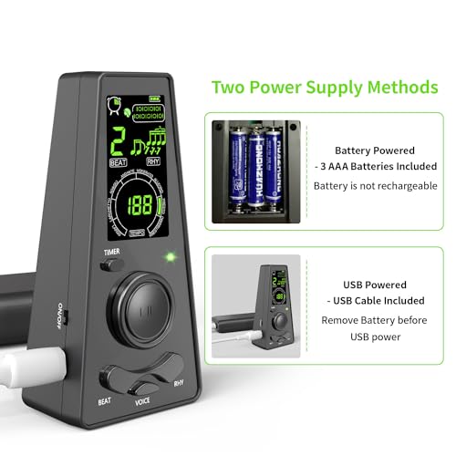 Moreup Electronic Digital Metronome for Musicians Piano Guitar Violin Instrument Volume & Beat Speed Adjustable Universal - Image 5