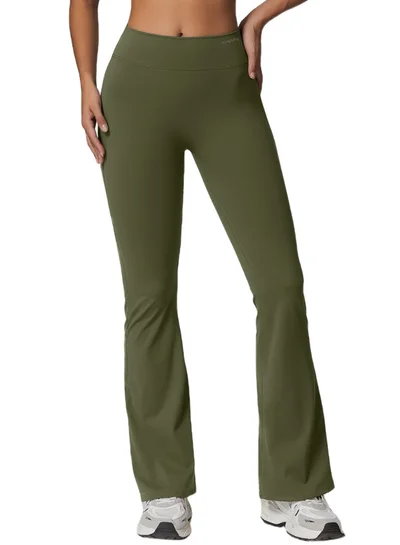 KAWN.YOGA Womens High Waist Contour Workout sport Flared Leggings Yoga Pants Tummy Control Running Pants