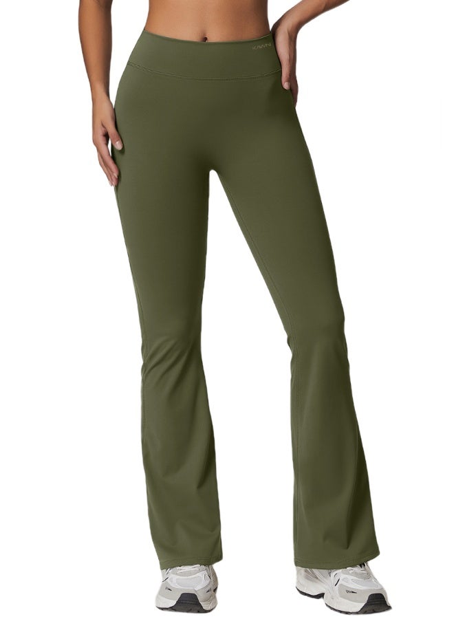 KAWN.YOGA Womens High Waist Contour Workout sport Flared Leggings Yoga Pants Tummy Control Running Pants - Image 1