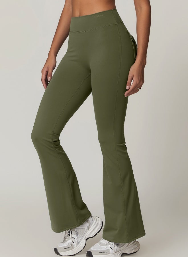 KAWN.YOGA Womens High Waist Contour Workout sport Flared Leggings Yoga Pants Tummy Control Running Pants - Image 3