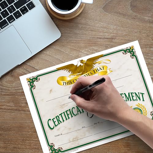 Hayes Certificate of Achievement, Award Certificate for Students, Achievement Recognition, End of Year Awards, Customizable Award for Students, Full-Color Glossy Finish, 8.5" x 11" - 30 Pack - Image 4