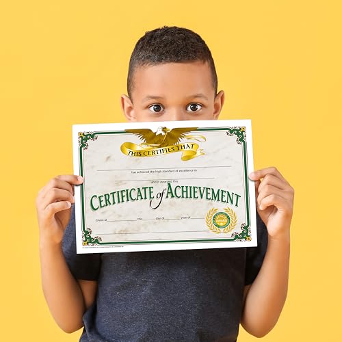 Hayes Certificate of Achievement, Award Certificate for Students, Achievement Recognition, End of Year Awards, Customizable Award for Students, Full-Color Glossy Finish, 8.5" x 11" - 30 Pack - Image 3