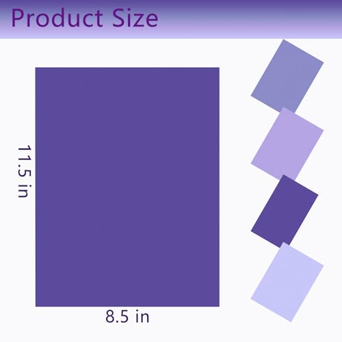 WEKOOSE Purple Colored Cardstock, Art Kraft Cover Stock Paper, 65lb/175GSM for Card Construction Making, Scrapbooking, Printing, Quilling and Crafts DIY 4 Shades 40 Sheets, 10 Sheet Each Color - Image 2