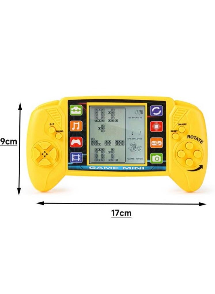 GAME Big Screen Handheld Game Console Brick Game Handheld Retro Game Player Puzzle Game Adjustable Difficulty and Speed ​​Easy to Carry Best Gifts (Yellow Color) - Image 2