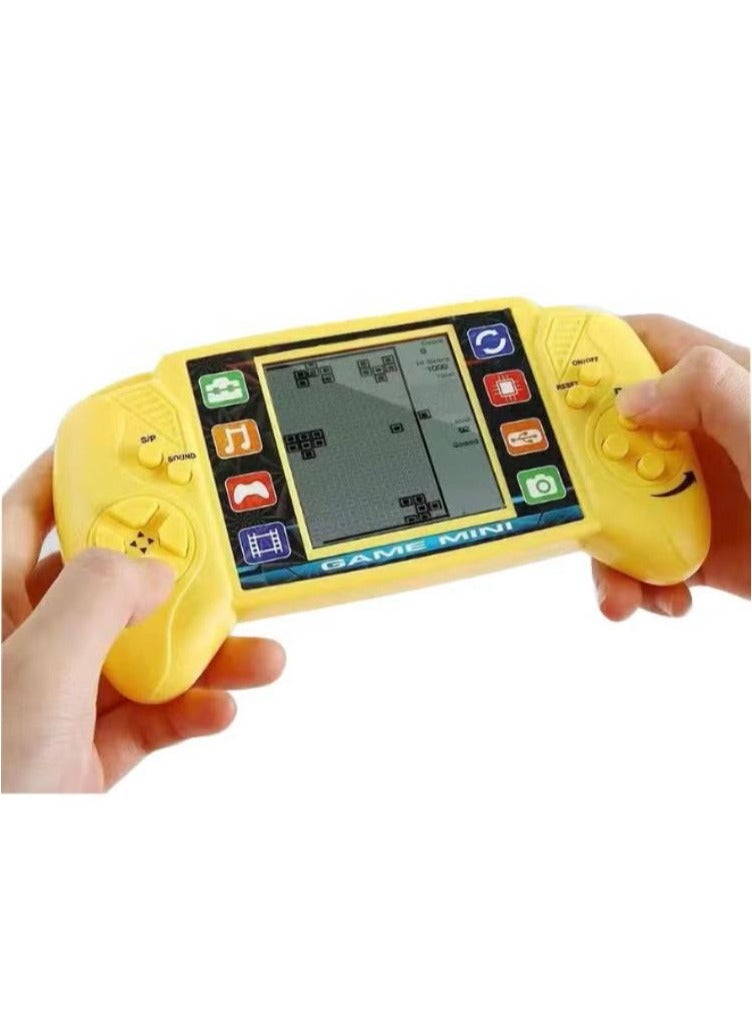 GAME Big Screen Handheld Game Console Brick Game Handheld Retro Game Player Puzzle Game Adjustable Difficulty and Speed ​​Easy to Carry Best Gifts (Yellow Color) - Image 4