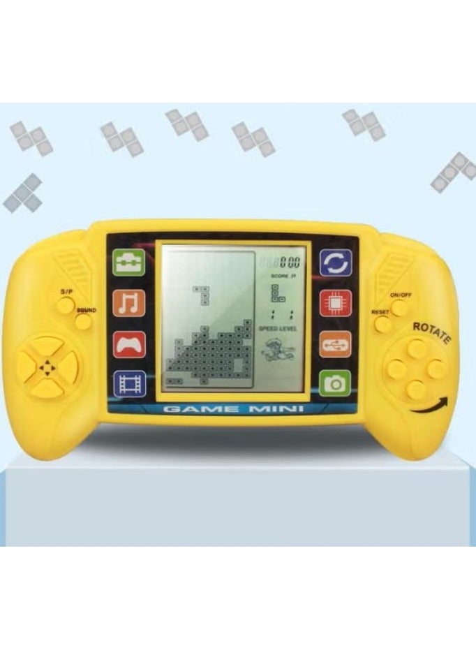 GAME Big Screen Handheld Game Console Brick Game Handheld Retro Game Player Puzzle Game Adjustable Difficulty and Speed ​​Easy to Carry Best Gifts (Yellow Color) - Image 3
